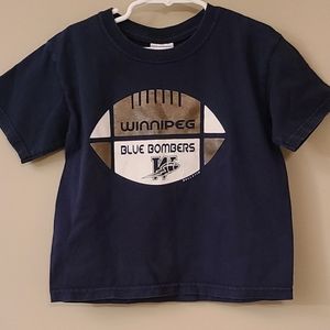 Winnipeg Blue Bombers navy short sleeved tee shirt
